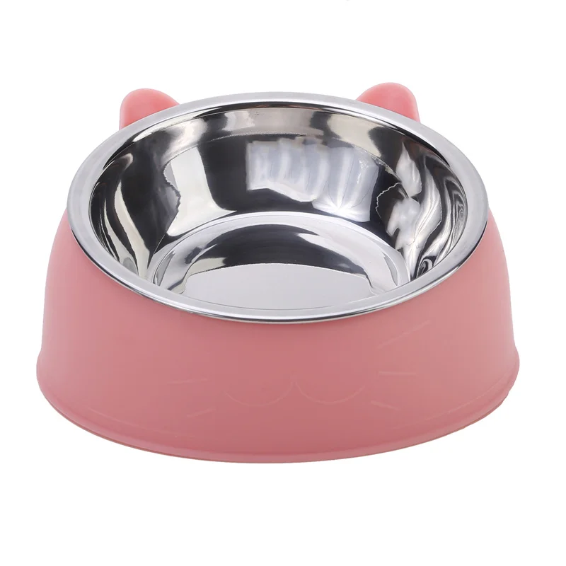 100ML Cat Dog Bowl 15 Degrees Raised Non Slip Puppy Base Cat Food Drinking Water Feeder Tilt Safeguard Neck Pet Bowl Accessories Sad20e8934e4641068eec1a6dacff0555D