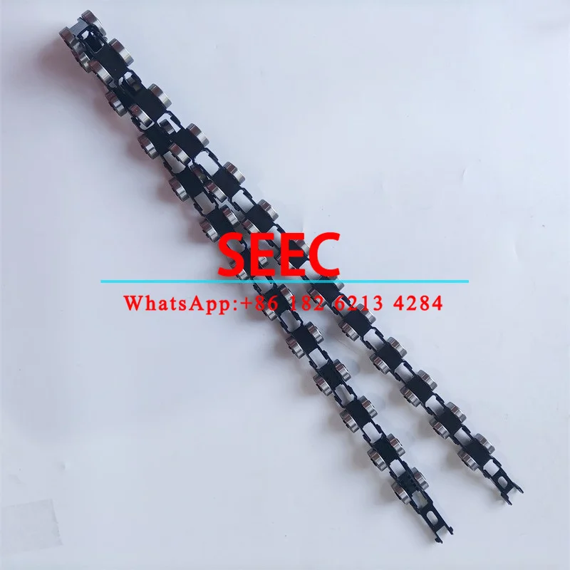 SEEC Escalator Handrail Return Guide Reverse Glass Chain KM5070679G01 KM5232300G03 Black 25 Pairs Rollers Use for Kone