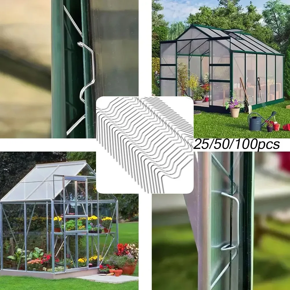 Greenhouse Glazing Clips Greenhouse Glass Clips W Glass For Spares Choose QTY 25/50/100 Pieces greenhouse glazing clips