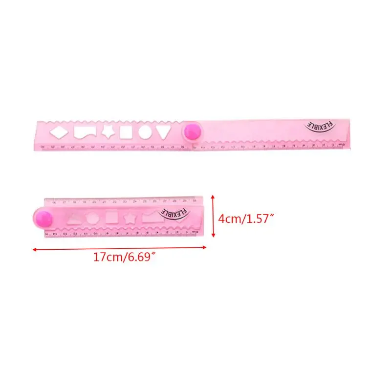 Parrot Flexible Ruler 30cm Pink