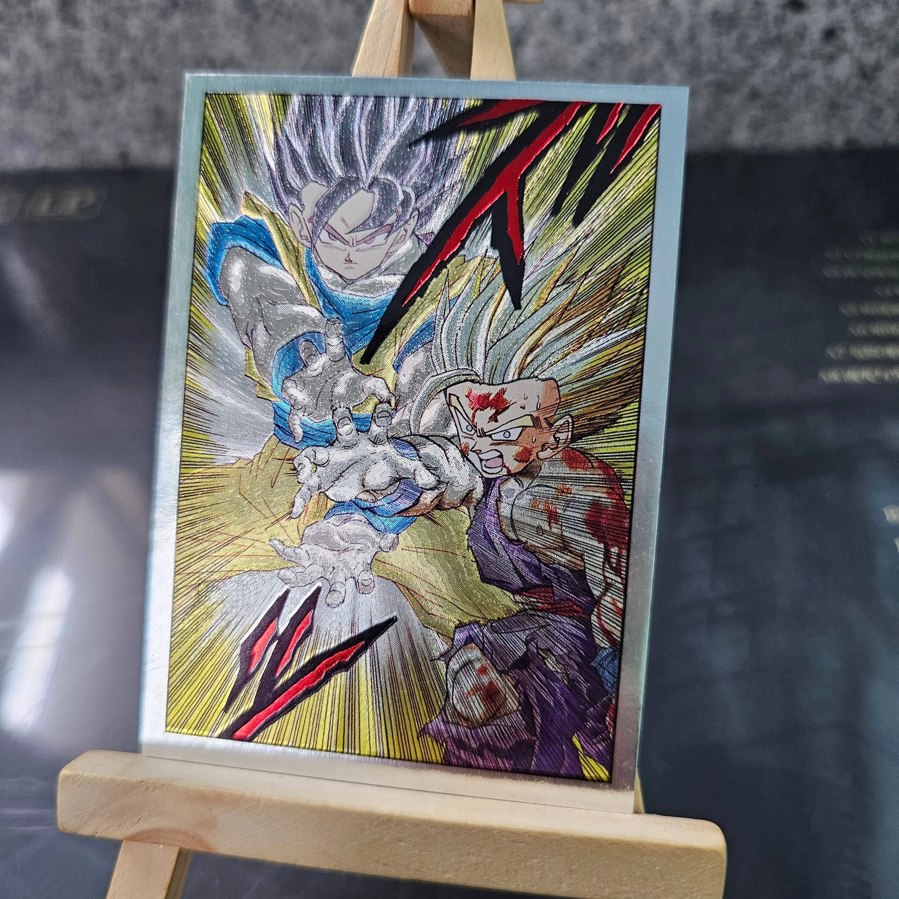 12Pcs/set Dragon Ball Z Cell Series Super Saiyan Goku Gohan Trunks Texture Flash Cards Classic Anime Collection Cards Toys