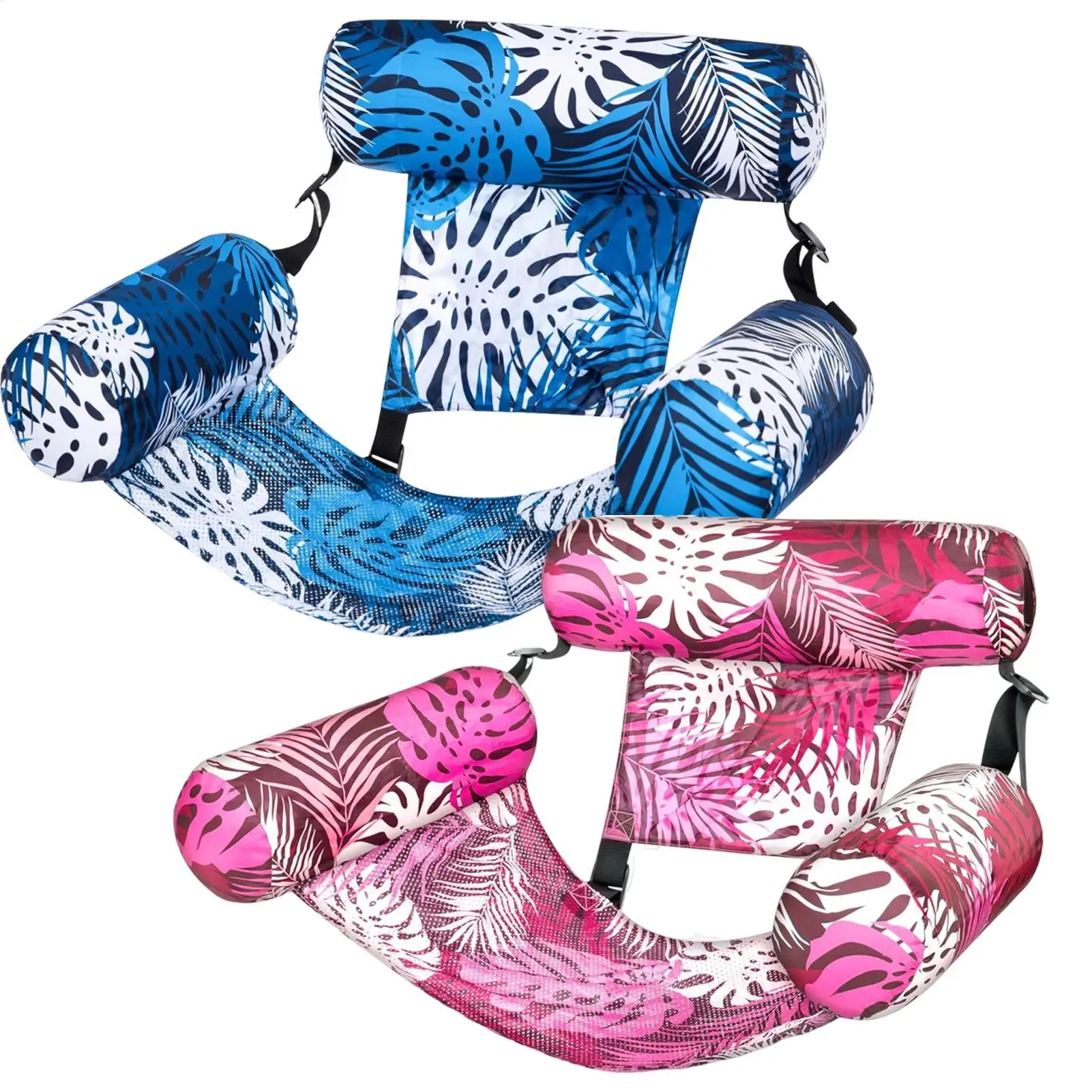 Summer Inflatable Pool Floating Lounger Chair Water Mattresses Hammock Leakproof Float Recliner with Arm Backrest Accessories