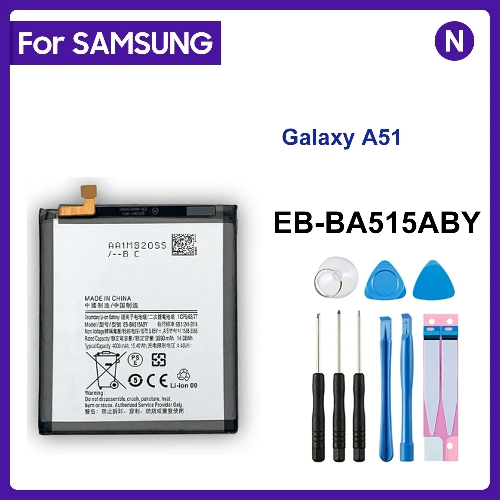 

Для SAMSUNG EB-BA515ABY 4000 мАч Сменный аккумулятор для Samsung Galaxy A51 SM-A515 SM-A515F/DSM батареи + Инструменты