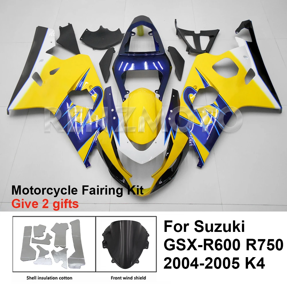 

Обтекатель для мотоцикла Suzuki GSX-R600 R750 04-05 K4 K5, комплект кузова, декоративная пластиковая защитная пластина, аксессуары, оболочка