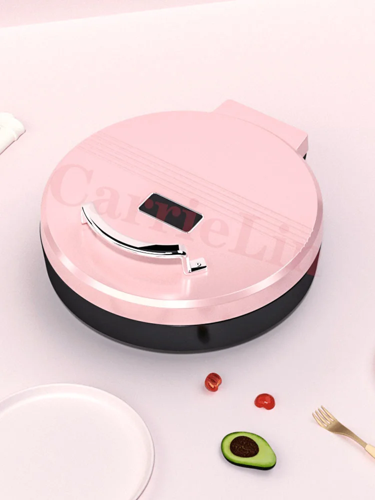 Electric Pizza Breakfast Machine Oven Double-Sided Heating Automatic Power-Off Deepening Pancake Waffle Sandwich Home Commercial