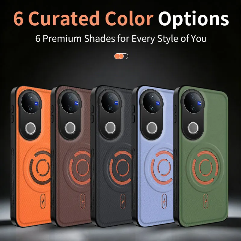 Leather Magnetic Phone Cover - Rugged Full-Body Protective Casing with Anti-Impact Features