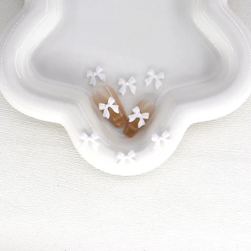 100PCS Hot Selling Ribbon Resin Bow 3D Mixed Outfit Beautiful Girl Nails DIY Accessories Nail Accessories Wholesale 4