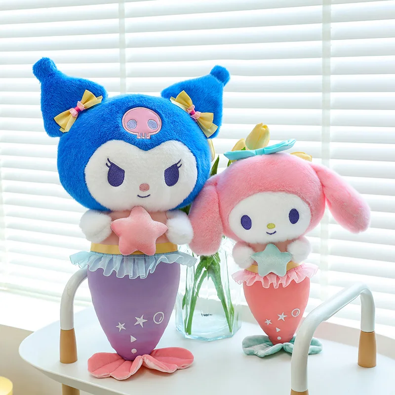 

Игрушка плюшевая Русалка Sanrio, милая куроми ми Мелоди, Симпатичная плюшевая кукла-животное, декоративная подушка, подарок на Рождество, 28/65 см