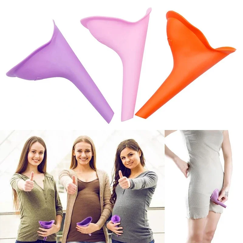 Portable Urinal Womens Field Emergency New Design Urinal Travel Camping Portable Female Urinal Soft Silicone Urination Device Stand Up