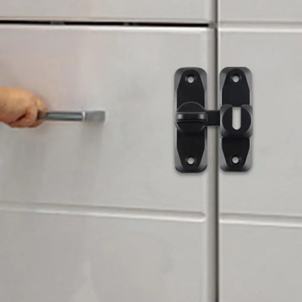 Description Picture 4 of itemSliding Door Window Latch Hardware Flat Opening Buckle No-Punch Swing Door Lock Buckle For Garden Bathroom Cabinet Window