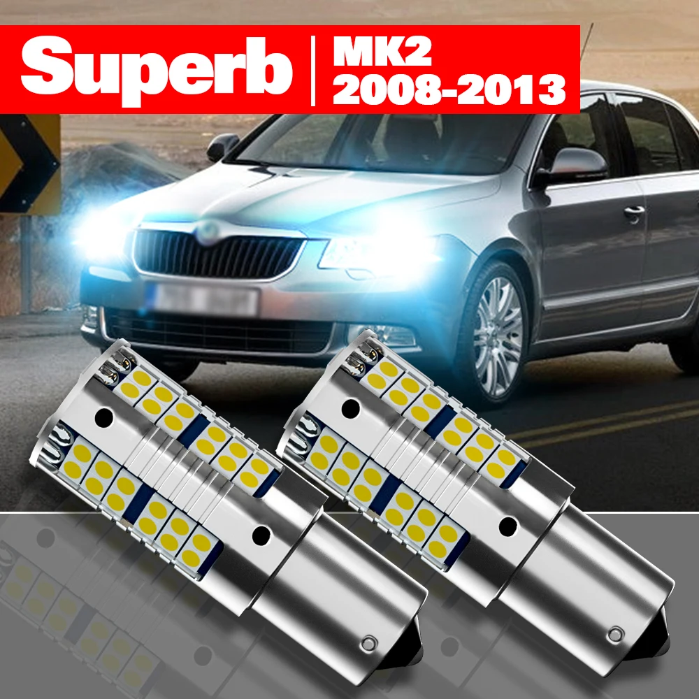 

For Skoda Superb MK2 2008-2018 2pcs LED Daytime Running Light DRL Accessories 2009 2010 2011 2012 2013 2014 2015 2016 2017
