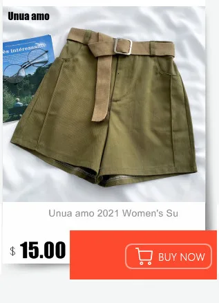 Unua amo 2022 Summer Wide Leg Shorts Women Fashion Wild Office Lady Work Casual High Waist Suit Shorts With Belt cargo shorts