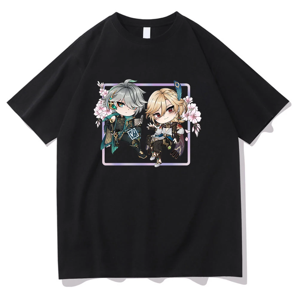 

Genshin Impact T Shirt Women Harajuku Cartoon Alhaitham Kaveh Graphic Kawaii T-shirt Unisex Anime Aesthetic y2k Clothes Tops