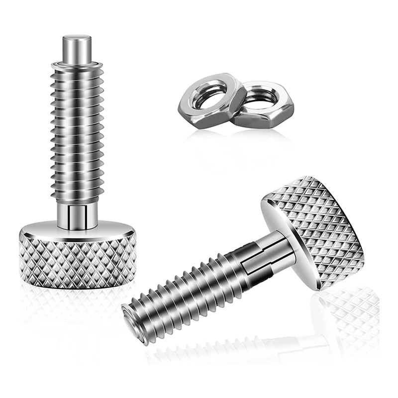 

Promotion! 2 Pcs Hand Retractable Spring Plunger Stainless Steel Lock Out M6 Type Quick Release Pins For Rolling Toolbox Packout
