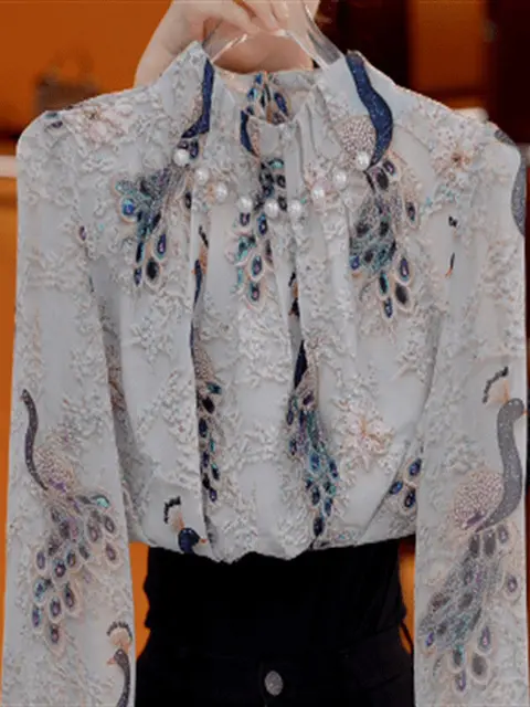 未使用forme 2025 Puff Sleeve Blouse mother Oversized Puff-Sleeve Blouse - Mauve - Blouses - & Other Stories