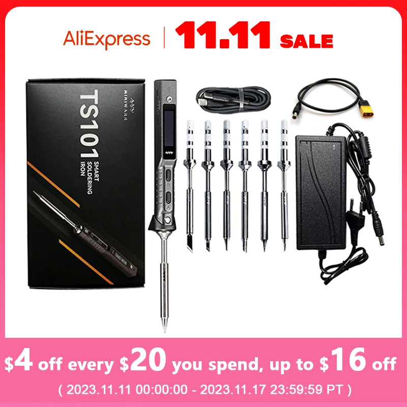 MiniwareOriginalTS101SolderingIron65WProgrammableTemperature