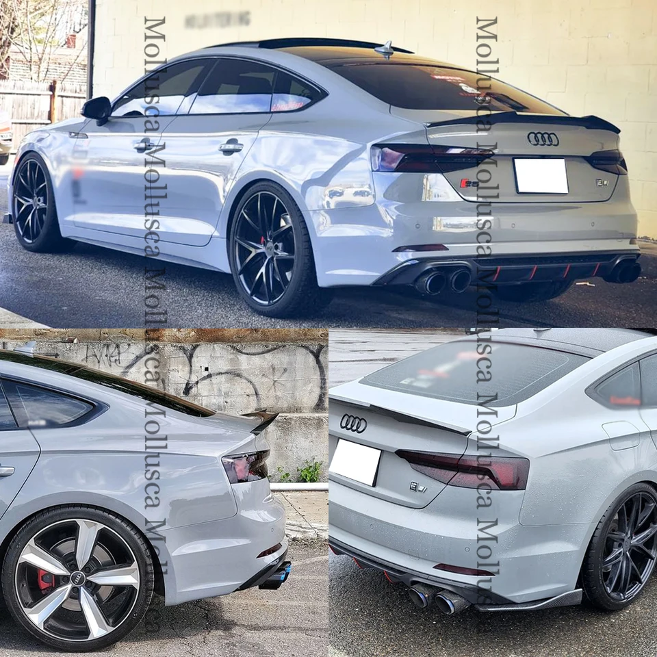 Spoiler Posteriore In Fibra Di Carbonio Per Audi A5 B9 Coupé (2017-2020) – Labbro Bagagliaio Tipo 1 – 3K Twill Lucido