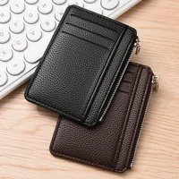 Men Fashion Credit ID Card Holder Wallet Male Slim Leather Wallet with Coin Pocket Multi Slot Black Brown Business Purse - Image 5