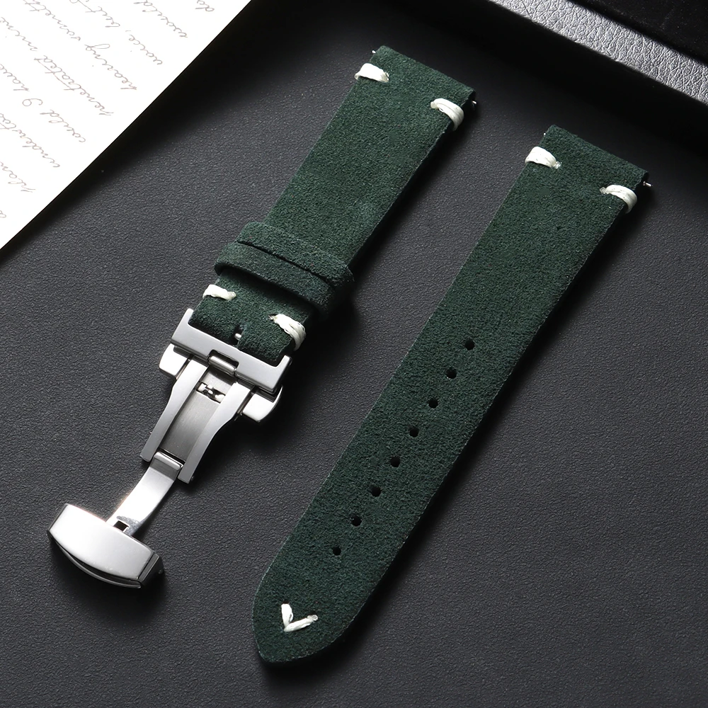 Premium Suede Leather Watch Strap in Multiple Sizes - Universal Fit Bracelet