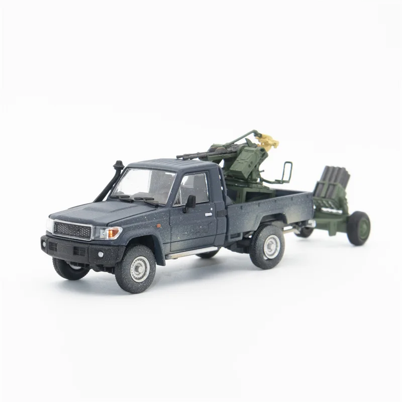 

Фанаты Хобби 1:64 Land Cruiser J70 LC79 пикап военная версия синий роскошный с гранатой аксессуары литая модель автомобиля