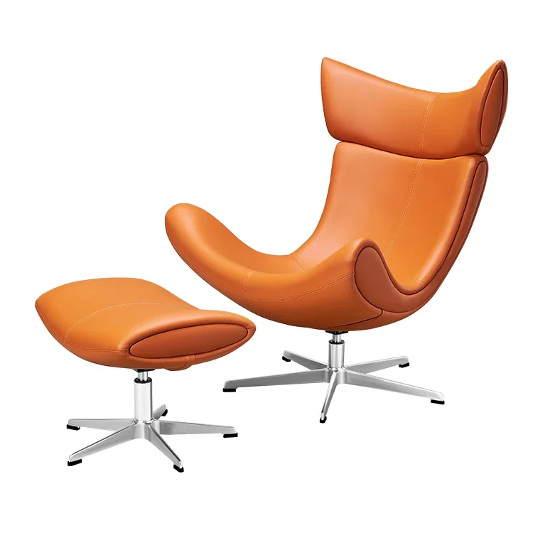 

2021 Luxurious Nordic Leather Modern Highback Gaming Single Armchair Back Adjustable Footrest Chair
