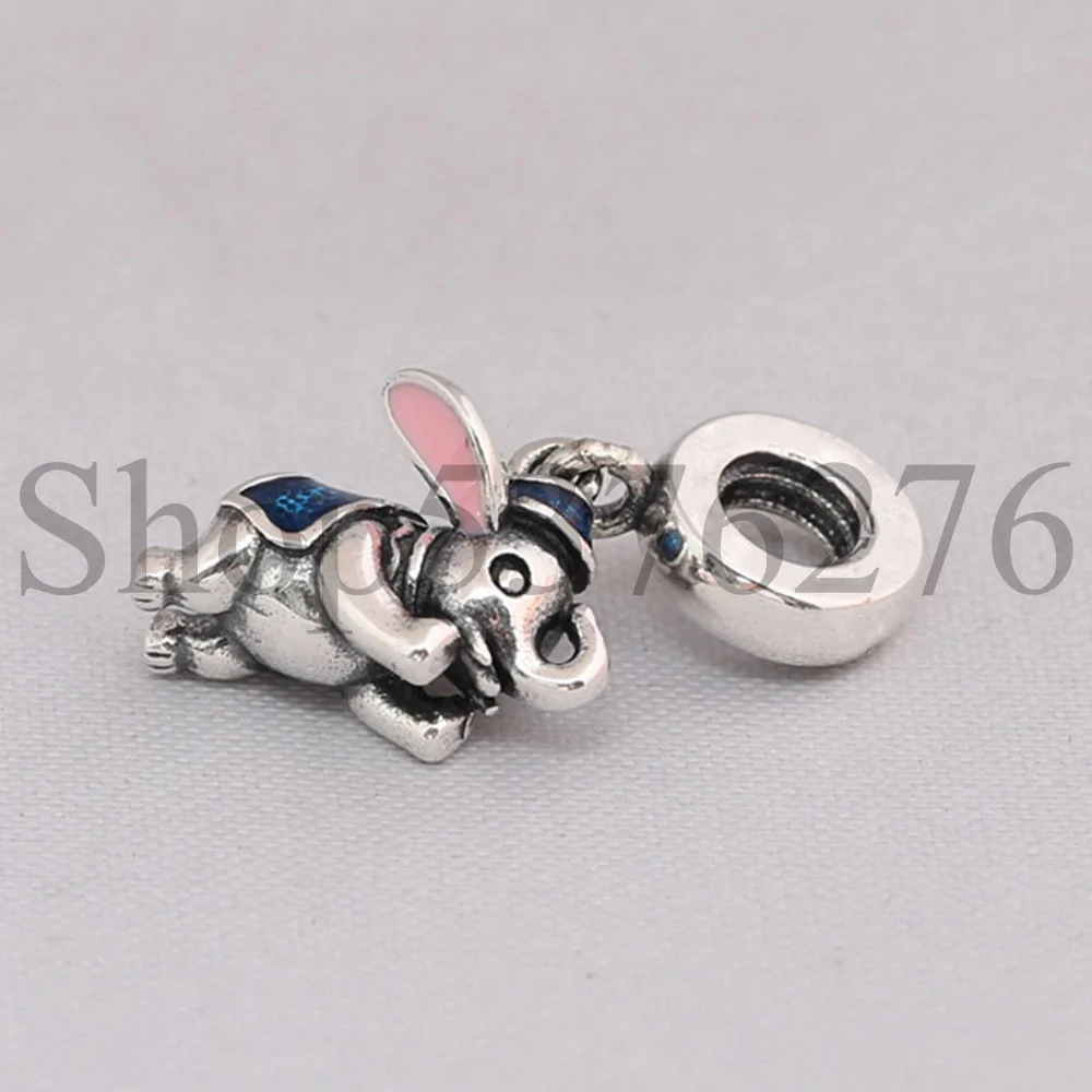 

Authentic 925 Sterling Silver Bead Elephant Dumb Dangle Charm Fit Fashion Women Bracelet Bangle Gift DIY Jewelry