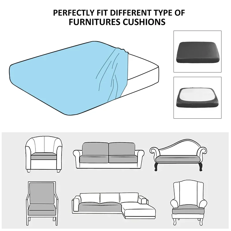 Jacquard Couch Cushion Cover Sectional Sofa Slipcover with Chaise Lounge L Shape Non Slip Stretch Sofa Cover with Elastic Bottom 3