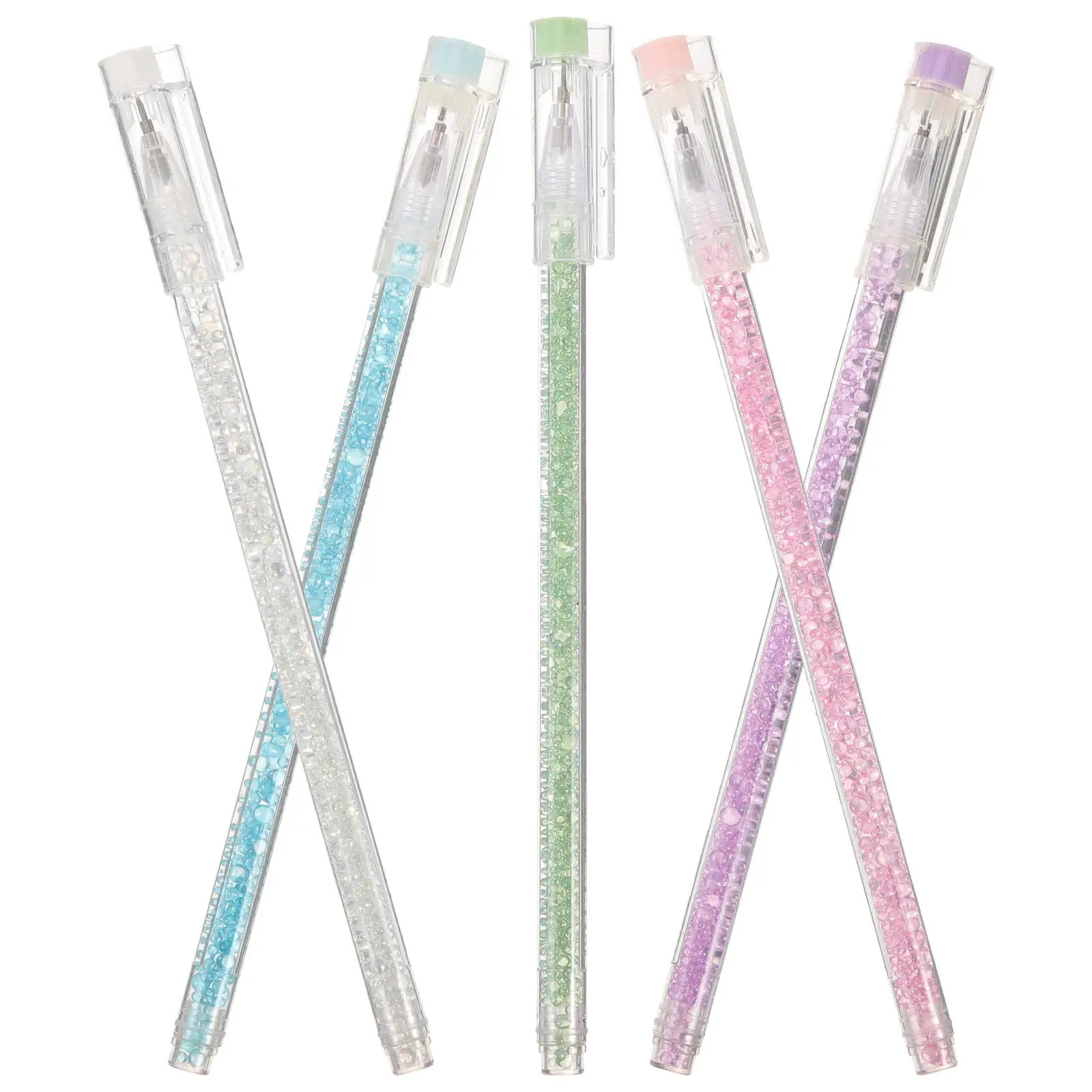 5Pcs 펜 모양 종이 커터 플라스틱 금속 인체 공학적 경량 안전 봉투 카드 테이프 사무실 홈 학교 용 공예 도구