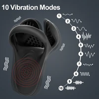 Männliches Hodenmassagegerät, Vibrator, Penisring, Hodensack, Perineumstimulator, Fernbedienung, Sexspielzeug für Männer, vibrierender Cockring 3