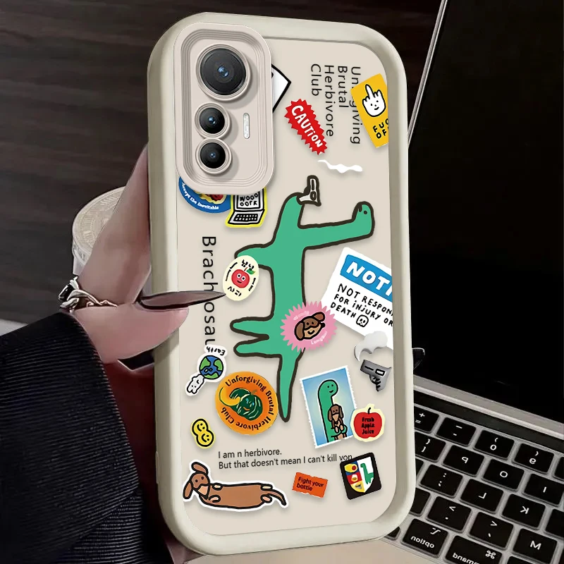 Adorable Dinosaur Cartoon TPU Phone Case