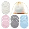 12PC Reusable Cotton Pads Makeup Remover Pads Washable Round Bamboo Make Up Pads Cloth Nursing Pads Skin Care Tool Skin Cleaning 1