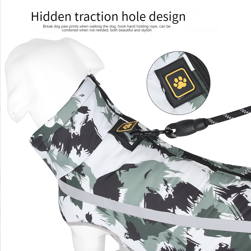 

Warm Dog Clothes Winter Medium Large Dog Shell Jacket Reflective Winter Windproof Pet Clothing Dog Winter Clothes Costume