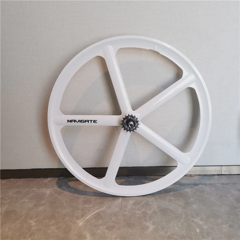 Paire de roues de vélo de piste à vitesse unique en alliage de