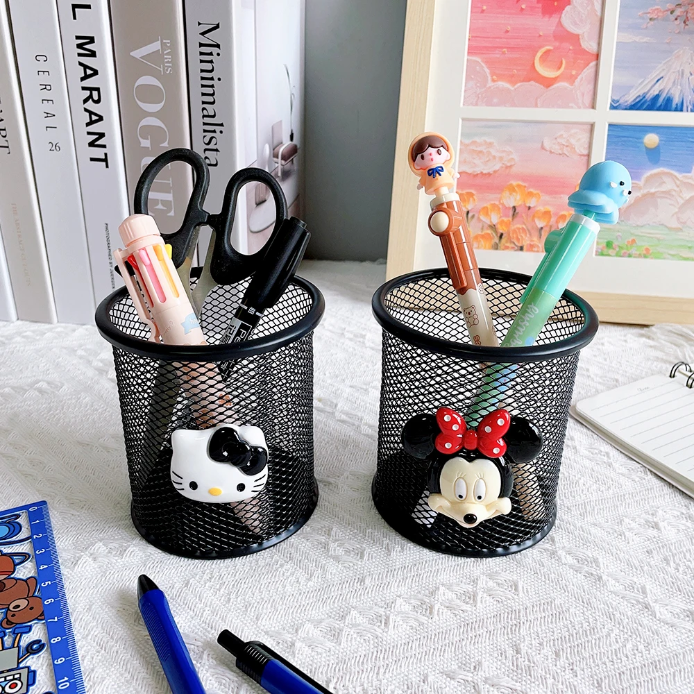 Cartoon Hellokitty Pen and Brush Holder Makeup Brush Bucket Stationery Storage