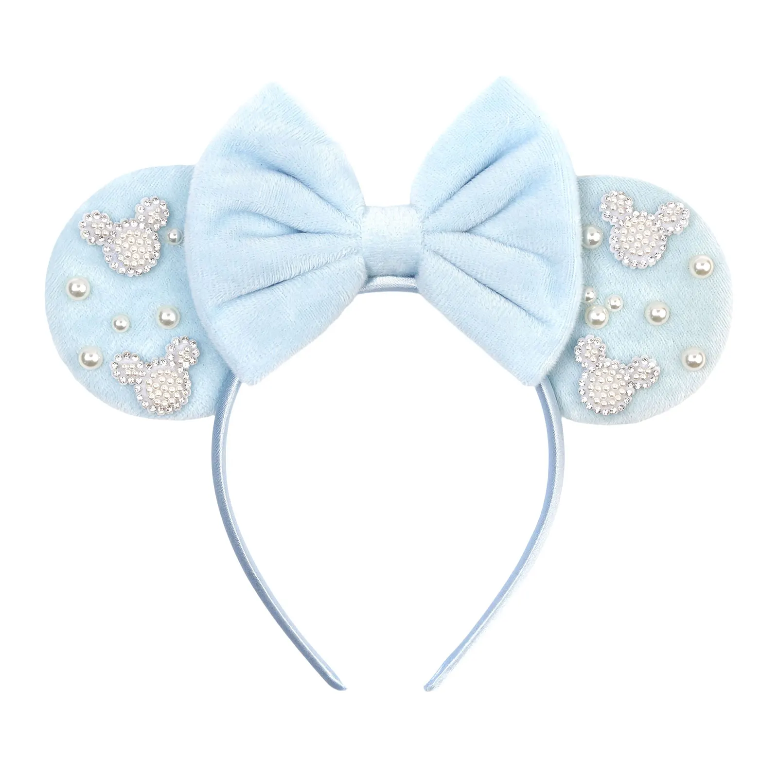 Niedliches Glitzer-Kronen-Haarband Mädchen Prinzessin Party-Kopfschmuck Pailletten Mausohren Schleife Stirnband Haaraccessoires Kinder Boutique Mujer – Detail 10