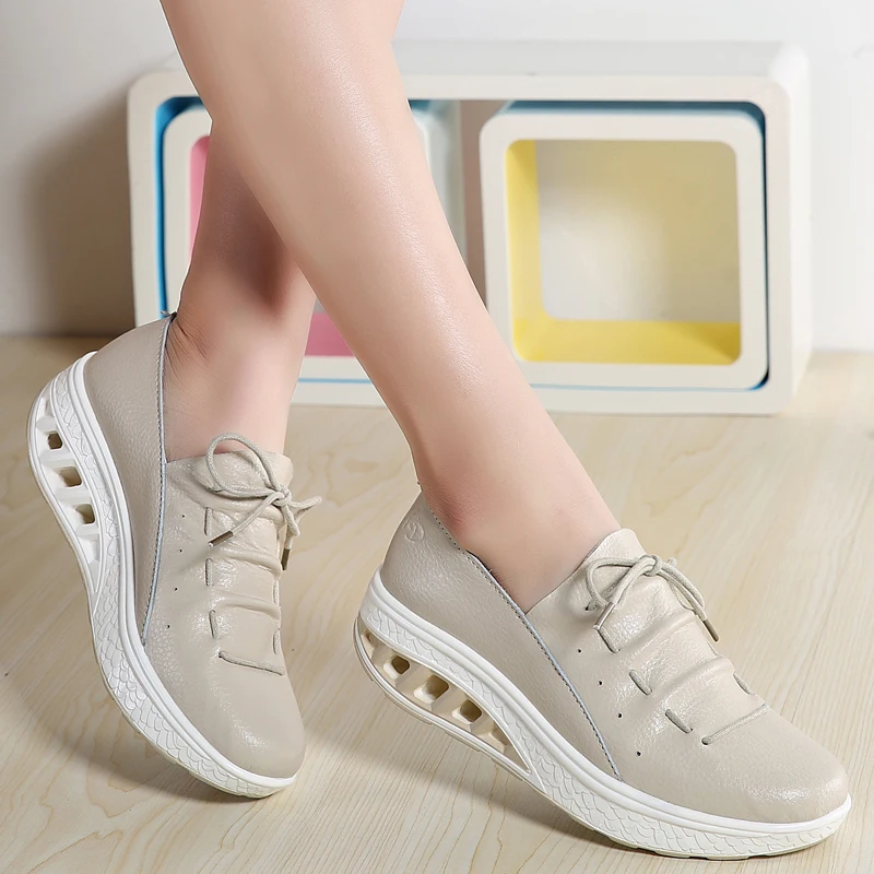 Women Shoes Platform 2022 New Casual Loafers Woman Sneakers Height Increasing Wedges Shoes Ladies Fashion Footwear High Quality