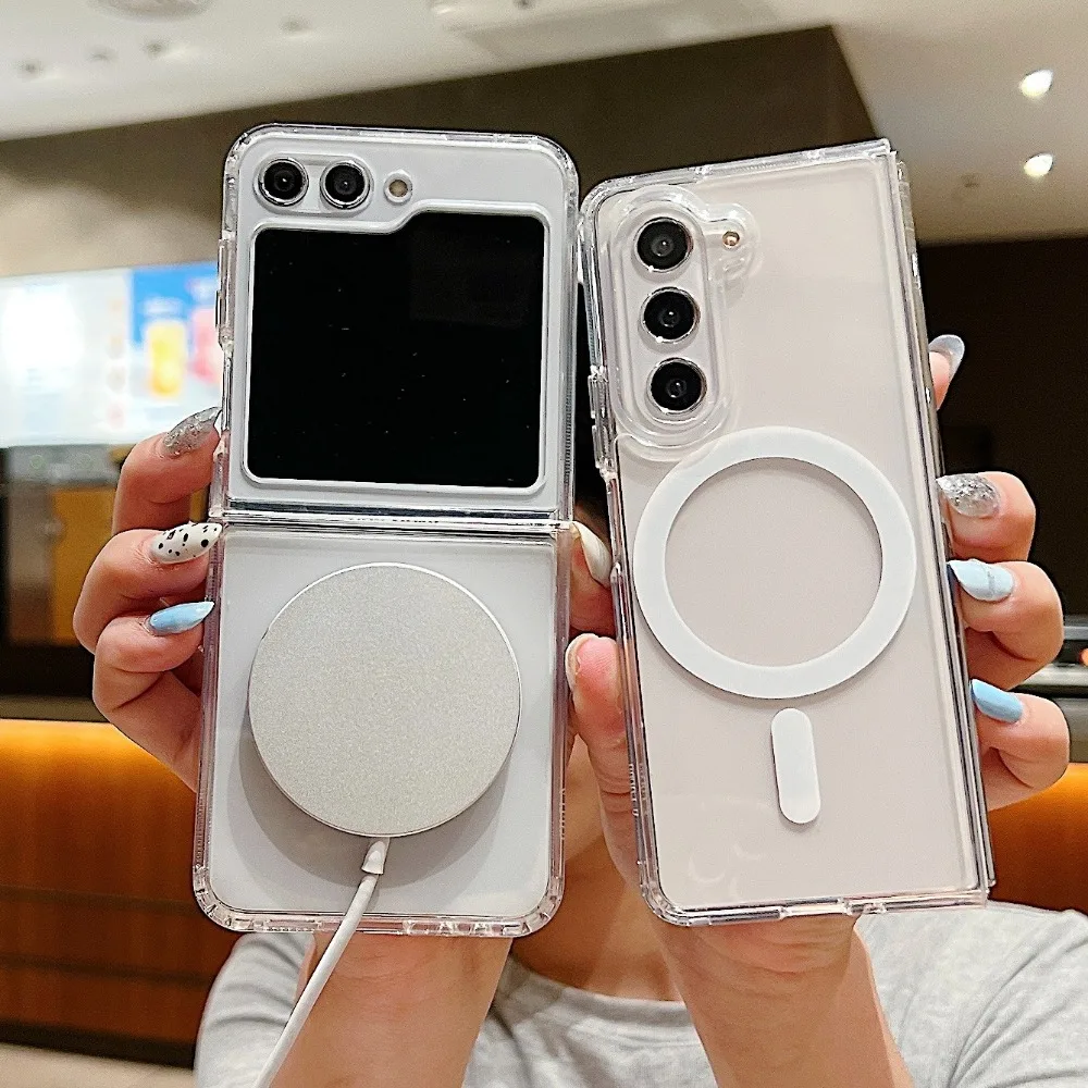 Magsafe Transparent Shockproof Acrylic Slim Phone Case