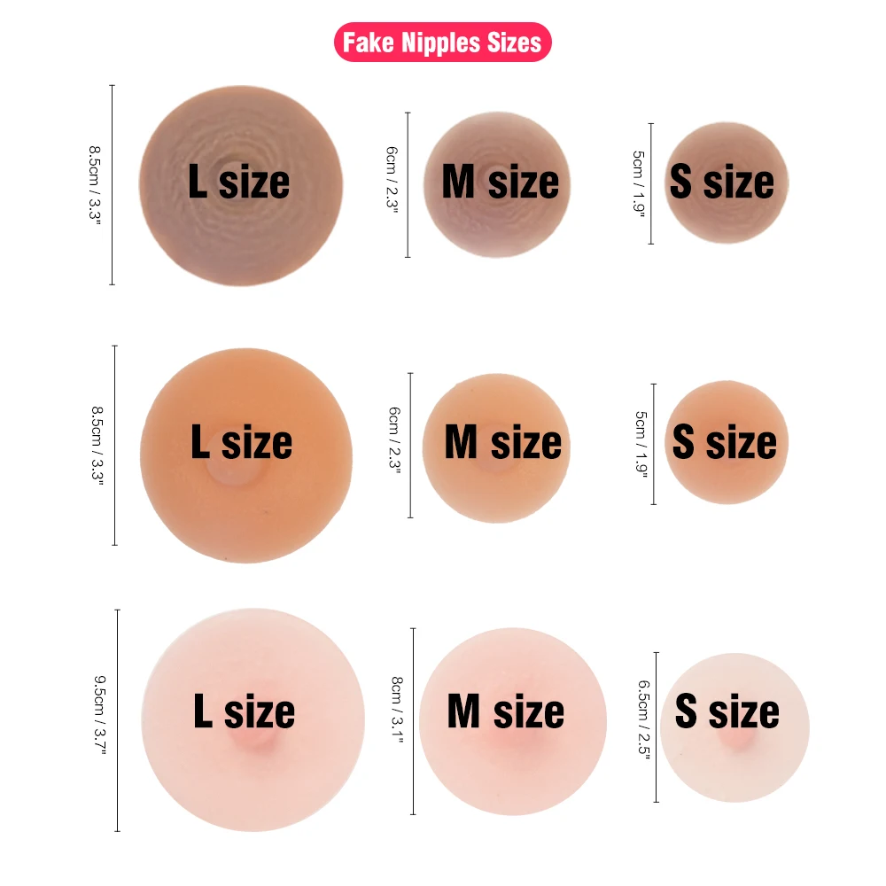 Fake Nipple Stickers Silicone Sexy Nipples for Female Adult False Nipple Breast Chest Paste Text Sticker Crossdressing Shemale