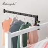 Black Clothes Rack Foldable Clothes Hangers Wall Mounted Hanger Drying Rack Space Aluminum Clothes Organization WB3024 4
