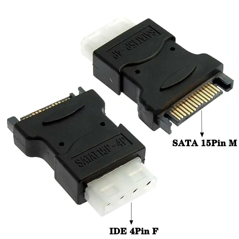 SATA 전원 어댑터 IDE 대형 4PIN 남성 여성 SATA15Pin 남성 여성 철 버클 하드 디스크 전원 어댑터 4Pin Molex IDE