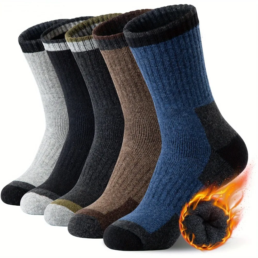 Chaussettes de randonnée en laine épaisses et chaudes pour hommes et femmes - Confort thermique et respirabilité