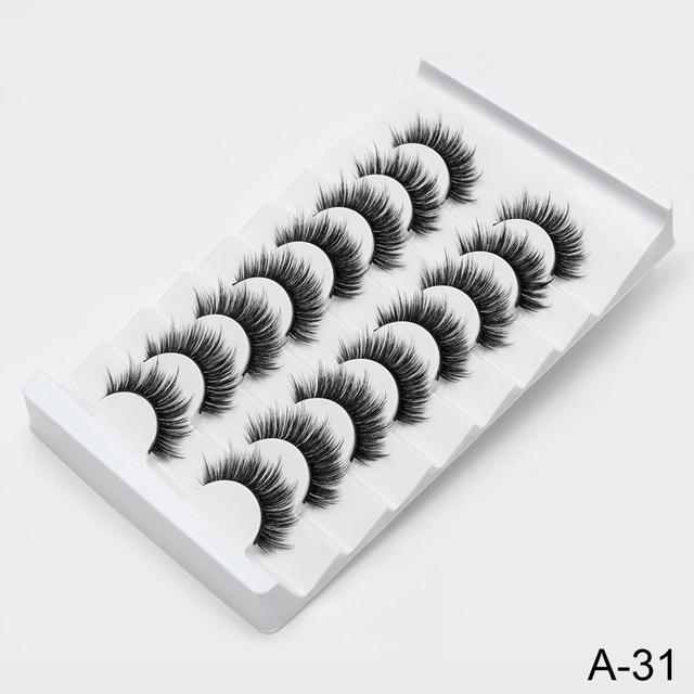 8 pairs 3D Mink Lashes Natural False Eyelashes Dramatic Volume Fake Lashes Makeup Eyelash Extension Silk Eyelashes