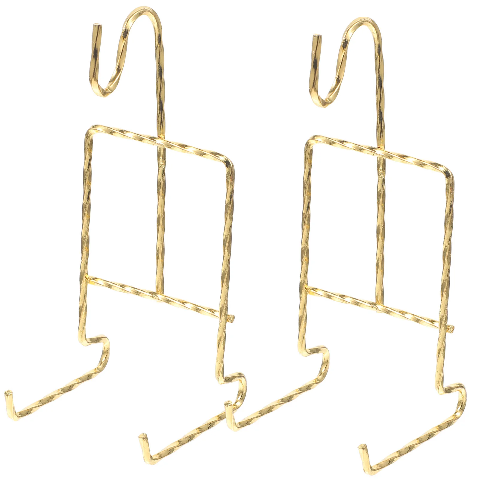 

2 Pcs Saucers Draining Hanger Coffee Mug Display Stands Metal Dish Holder Plate Rack Iron