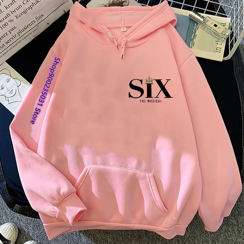Six The Musical Letter Print Sweatshirts 2023 Woman Round Neck Long Sleeve Fashion Pullover Tops Vintage Casual Lady Sweatshirt 4