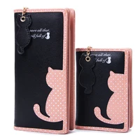 2022New Cat Women Wallets Zipper Lady Handbags Clutch Coin Purse Cards Holder PU Leather Wallets for Women Billeteras Para Mujer 2