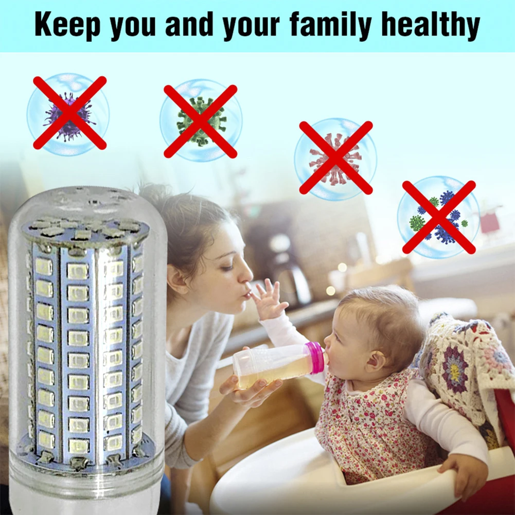 Germicidal Lamp UVC E27 LED UV Disinfection Sterilizer Sanitizer Light for Hospital Home Indoor Killing Bacterial Corn Bulb uv disinfection lamp uv sterilization lamp