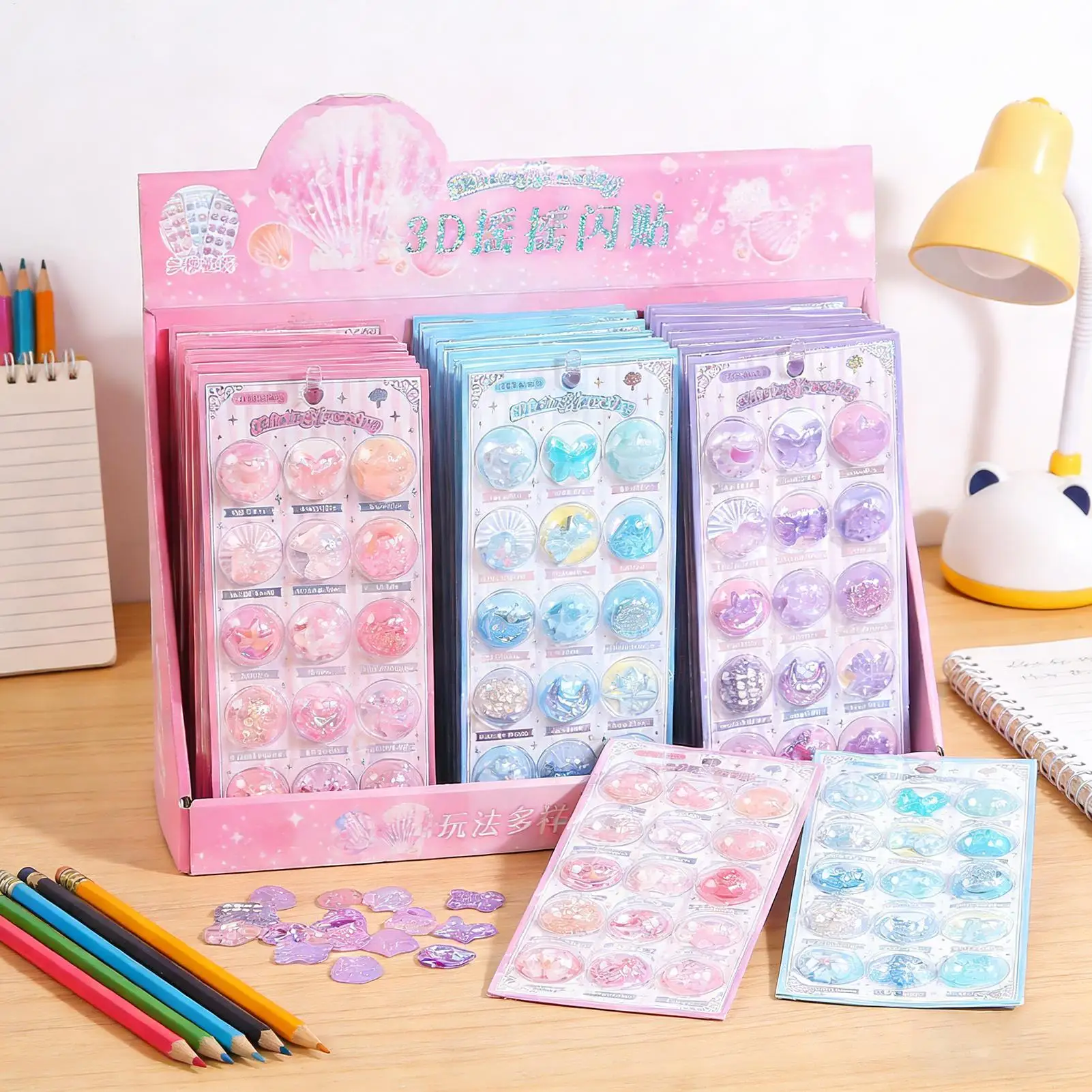 1PC 3D 캡슐 접착제 릴리프 카와이 스티커 DIY 일기 휴대 전화 카메라 장식 귀여운 스티커 편지지 학교 스티커