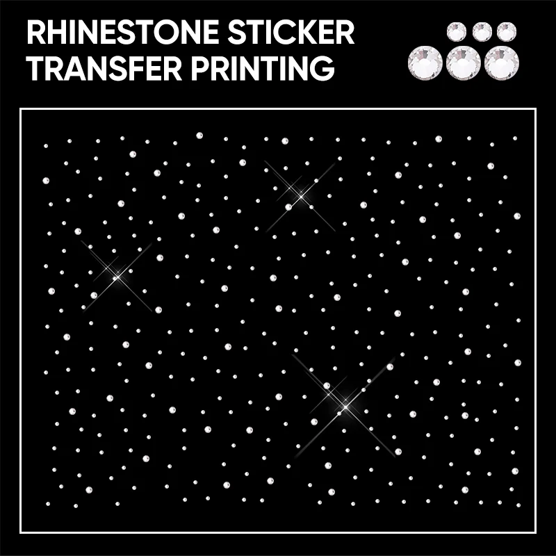 QIAO 1/2/4개 글리터 핫픽스 라인스톤 열전사 스티커, DIY 공예, 의류 장 간편하게 붙이는 열전사 비닐