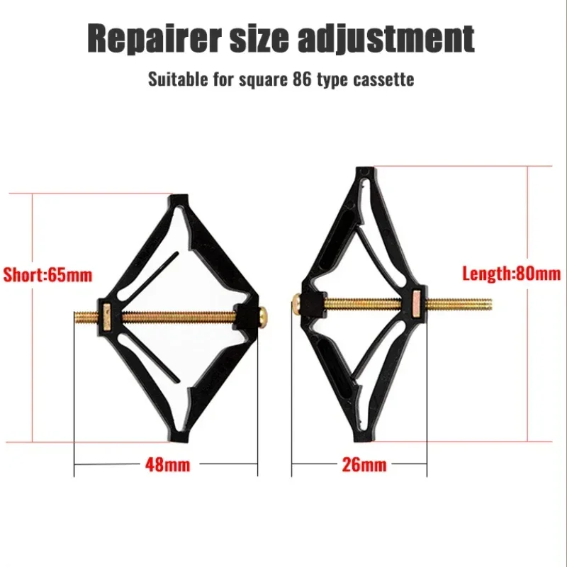 10PCS 86mm Switch Box Repair Kit Black Screw Plug Socket Replacement Wall Fixing Tool for Old Box Repair Durable Easy-to-Use