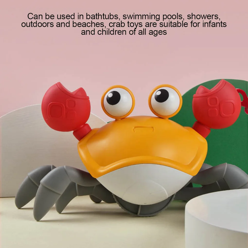 Baby Bath Tub Water Play Crab Toy Clockwork Portable Beach Children Shower Accessory Baby Pulling a String To Learn to Walk 2
